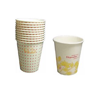 图片 一次性花色纸杯 250ml 特厚型  25个/提