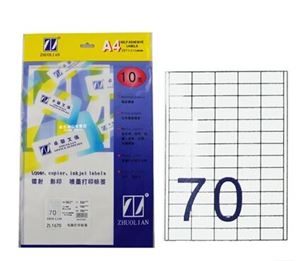 图片 卓联标签ZL1670 38*21mm 10页/本