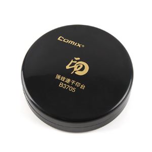 图片 齐心强效速干印台B3705 直径8.5CM 红色
