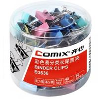 图片 齐心彩色长尾夹B3636/15MM 60个/筒