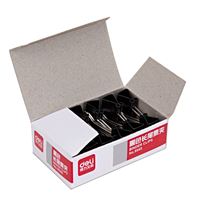 图片 得力黑色长尾夹19MM 9545 12只/盒