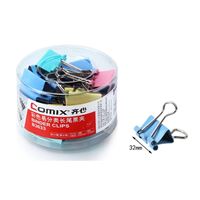 图片 齐心彩色长尾夹B3633  32MM  24个/筒