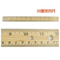 图片 Westcott 30厘米天然木尺 镶金属边条 10702