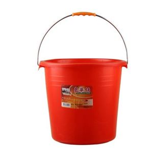 图片 塑料水桶  约15升 红色直径32cm*高30cm 不带盖