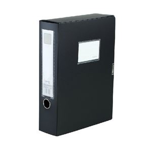 图片 齐心 HC-75黑色档案 背宽75mm A4文件盒 3寸 特价