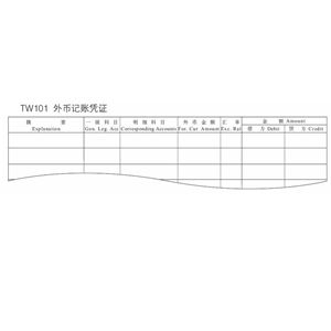 图片 立信外币记账凭证Tw101 （上海专卖）