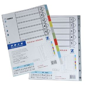 图片 卓联彩色分页纸  ZL5810（1-10）
