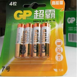图片 超霸碱性电池(7# GP24A-L4 4节/卡)
