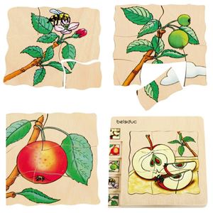 图片 Beleduc贝乐多幼儿多层5层拼图-苹果