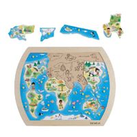 图片 贝乐多 儿童抓手拼图-同一个世界 Frame Puzzle OneWorld