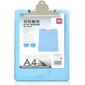 图片 得力 9252 透明书写板夹 垫板夹A4