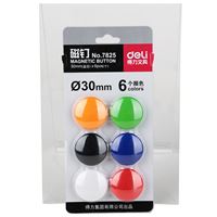 图片 得力 7825 磁钉 直径30mm/6色