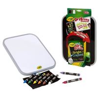 图片 绘儿乐双面黑白板及易擦蜡笔套装 Dual-Sided Dry Erase Board Set with Bright Crayons