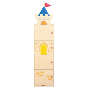 图片 变装立式4格柜-枫木纹 Role Play-Vertical 4 Compartment Cabinet