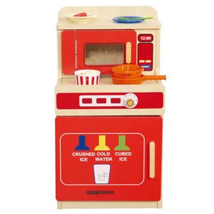 图片 新迷你版幼儿微波炉+冰箱（枫木纹） Mini Toddler Microwave/Fridge