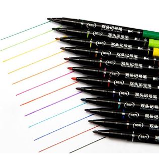 图片 得力(deli)12色色记号笔套装S571