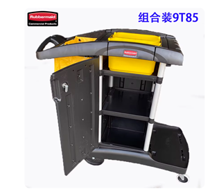 图片 Rubbermaid乐柏美商用保洁手推车工具车多功能三层清洁车FG9T7200